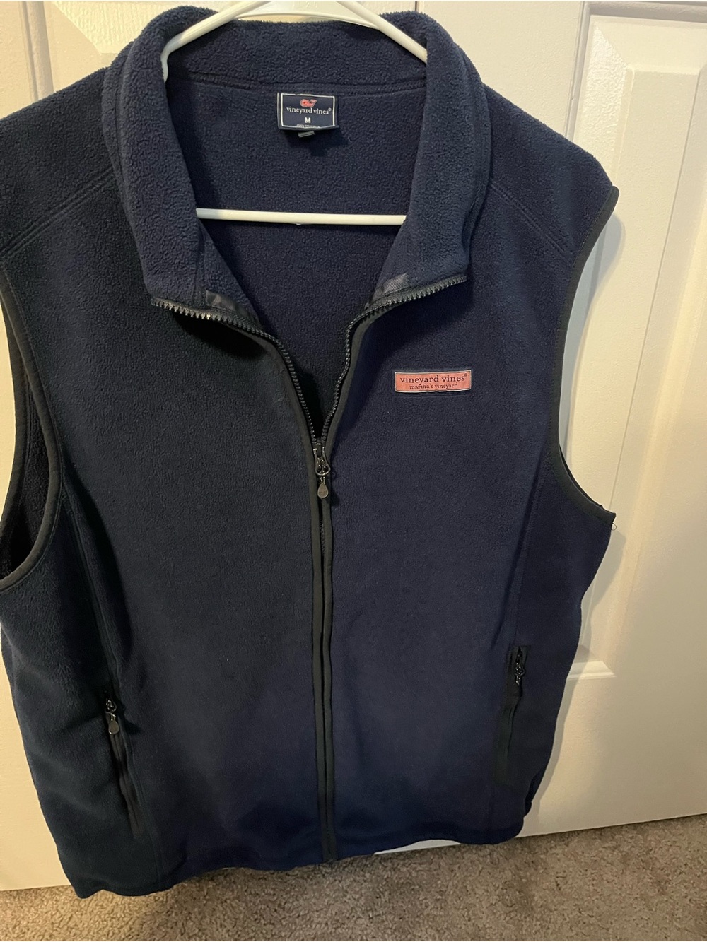 Blue Vineyard Vines Men’s Medium Full zip fleece vest